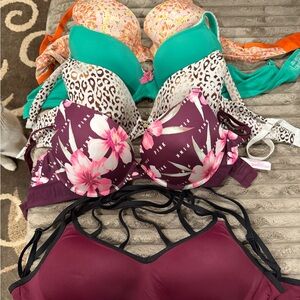 Floral and Animal Print Bra Set